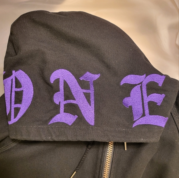 VLONE Black Canvas Hoodie Jacket, Size S - Picture 3 of 14